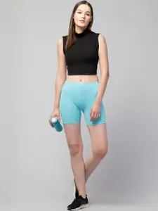 UllasPemium Pack Of 2 Women Skinny Fit Cycling Sports Shorts