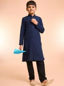 Manyavar Boys Textured Kurta with Pyjama