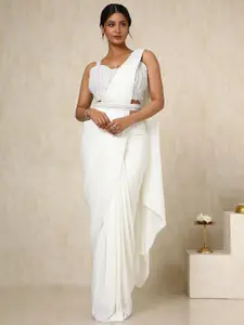 Soch Striped Beads and Stones Ready to Wear Saree