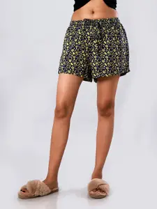 ETC Women Floral Print Pure Cotton Lounge Shorts