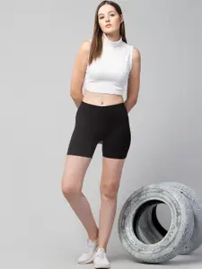 UllasPemium Pack Of 2 Women Skinny Fit Cycling Sports Shorts