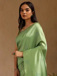 Soch Ethnic Motifs Woven Design Zari Tussar Saree