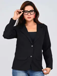 BlueWears Self-Design Tailored-Fit Single-Breasted Formal Blazer