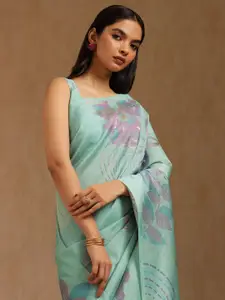 Soch Floral Woven Design Zari Tussar Saree