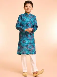 Manyavar Boys Abstract Printed Kurta with Pyjama
