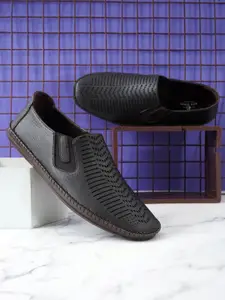 NICO NERINI Men Leather Shoe-Style Sandals