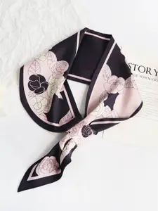 CrossKulture Women Floral Printed Satin Scarf