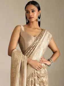 Soch Ethnic Motifs Woven Design Zari Tussar Saree