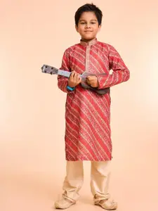 Manyavar Boys Floral Printed Kurta with Pyjama