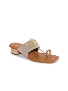 Anouk Women Vintage Ethnic Kolhapuri Block Heels Sandals