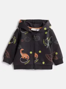 Chicco Boys Graphic Printed Long Sleeves Front-Open Hooded Sweatshirt