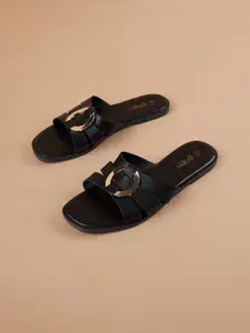 Ginger by Lifestyle Women Embellished Open Toe Flats