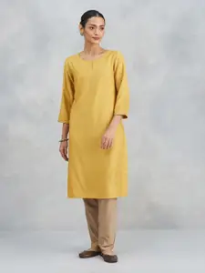 Fabindia Round Neck Straight Kurta