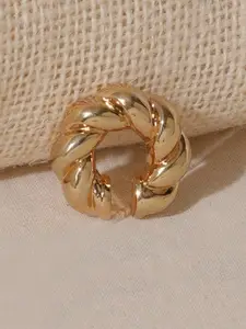 Niska Stainless Steel Gold Plated Contemporary Studs