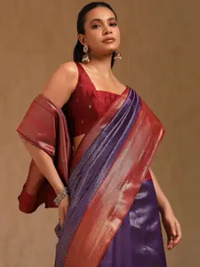 Soch Woven Design Zari Silk Blend Saree