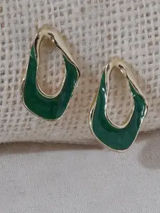 Niska Stainless Steel Gold Plated Contemporary Studs