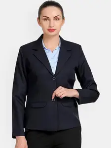 BlueWears Self-Design Tailored-Fit Single-Breasted Formal Blazer