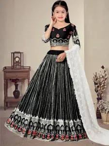 F Plus Fashion Black Net Lehenga Choli