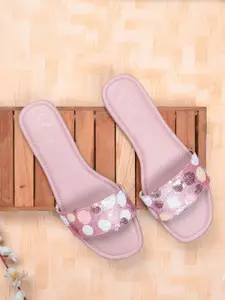 Shoestail Women Embellished Open Toe Flats