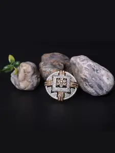 FASHION EMPIRE Brass American Diamond Ring