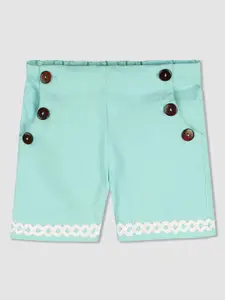 Cherry Crumble Girls Cotton Regular Fit Mid-Rise Shorts