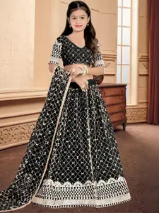 F Plus Fashion Black Net Lehenga Choli