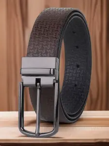 Provogue Men Textured Leather Reversible Formal Belt