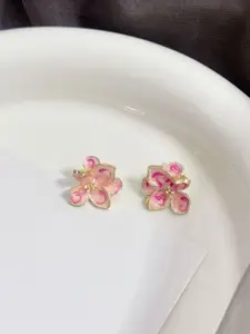VAGHBHATT Gold Plated Enamelled Floral Studs