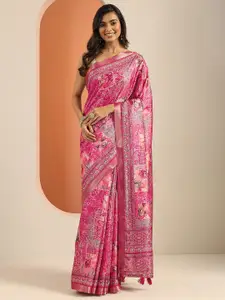Libas Floral Printed Zari Saree