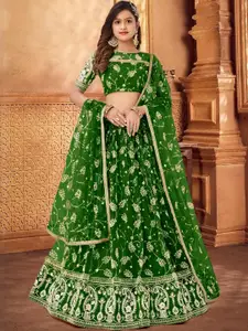 F Plus Fashion Black Net Lehenga Choli