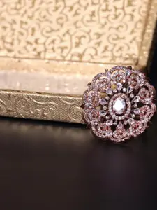 FASHION EMPIRE Brass American Diamond Ring