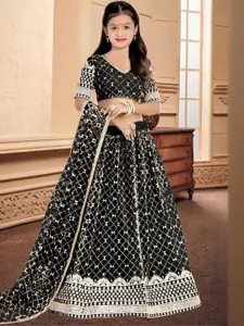 F Plus Fashion Black Net Lehenga Choli