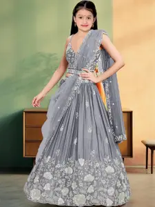 F Plus Fashion Grey Net Lehenga Choli