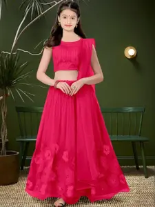 F Plus Fashion Pink Net Lehenga Choli
