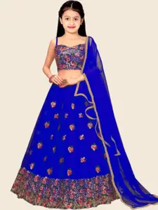 F Plus Fashion Blue Net Lehenga Choli