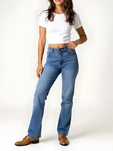 glitchez Women Relaxed Fit Light Fade Stretchable Jeans