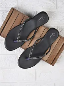 Shoestail Women Embellished Open Toe Flats