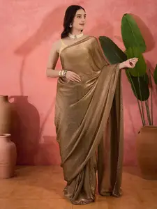 Stylum Shimmer Beads and Stones Tissue Saree