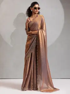 Anouk Embellished Beads and Stones Satin Designer Saree