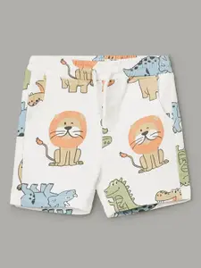 Juniors by Lifestyle Boys Conversational Printed Regular Fit Mid-Rise Shorts