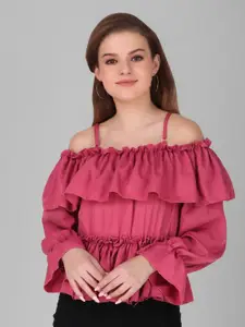 69 FASHION STREET Women Solid Off-Shoulder Top