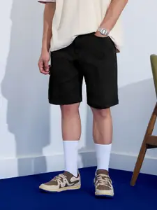 The Souled Store Shadow Black Men Denim Shorts