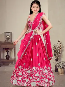 F Plus Fashion Orange Net Lehenga Choli