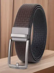 Provogue Men Textured Leather Reversible Formal Belt