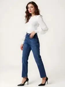 glitchez Women Relaxed Fit Light Fade Stretchable Jeans