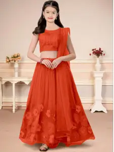 F Plus Fashion Red Net Lehenga Choli