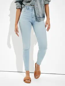 AMERICAN EAGLE OUTFITTERS Women Skinny Fit High-Rise Light Fade Cotton Jeans