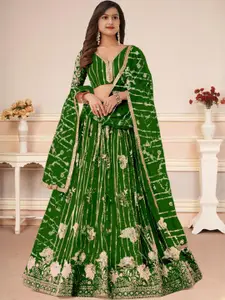 F Plus Fashion Black Net Lehenga Choli