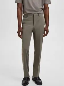 MANGO MAN Mid-Rise Semi-Formal Slim Fit Chinos