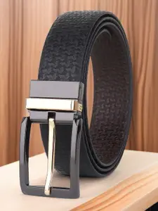 Provogue Men Textured Leather Reversible Formal Belt